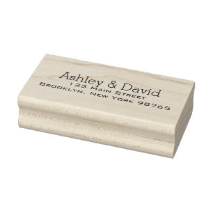 Basic Essential Return Address rubber stamp