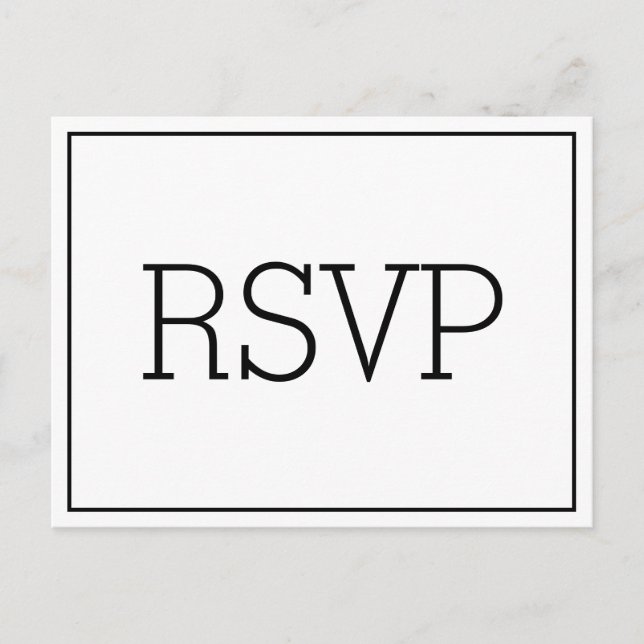 Basic Essential RSVP Postcard (Front)