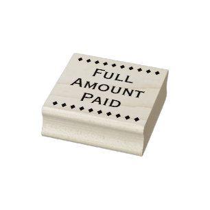 Basic "Full Amount Paid" Rubber Stamp