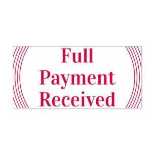 Basic "Full Payment Received" Rubber Stamp