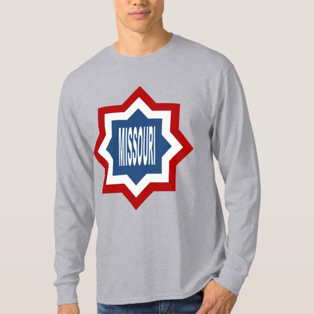 Basic gray T-shirt for MISSOURI men (Front)