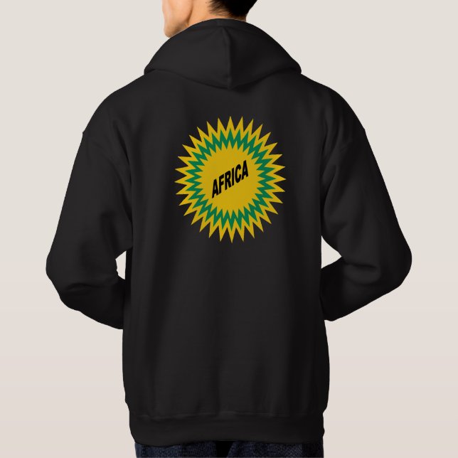Basic Hooded Sweatshirt black back   SUN AFRICA (Back)