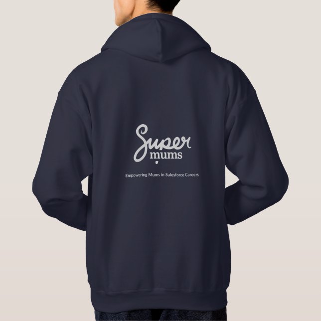 Basic Hooded Sweatshirt Men - Blue (Back)