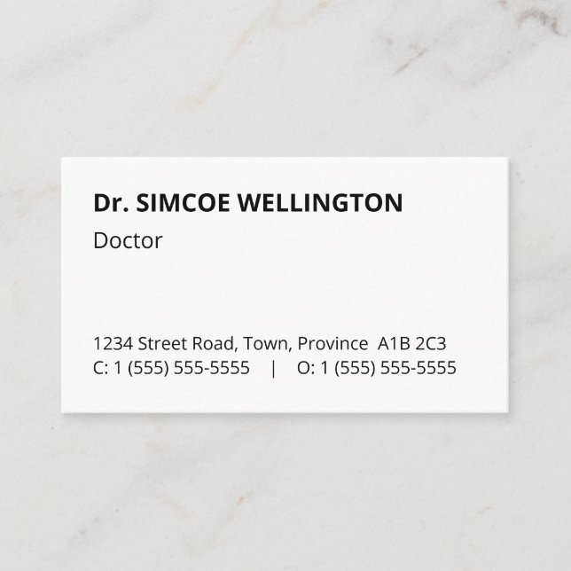 Basic, Humble, and Professional Business Card (Front)