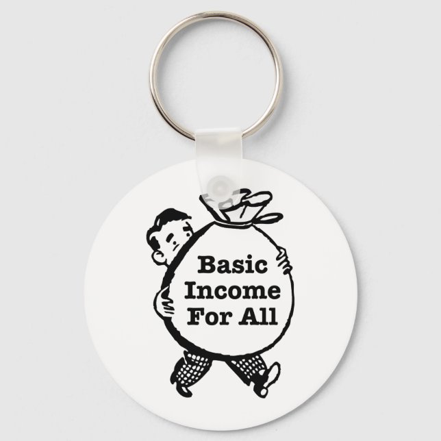 Basic Income For All Keychain (Front)