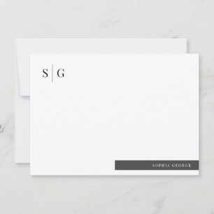 Basic Initial Name Simple Personalized Card