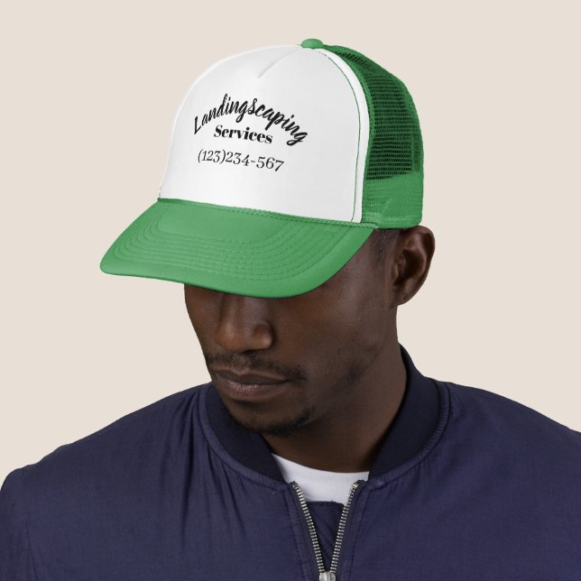 basic landingscaping services for work  editable trucker hat (In Situ)