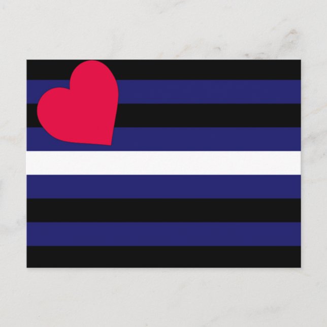 Basic Leather Pride Flag Postcard (Front)