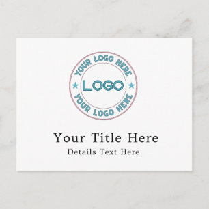 Basic Logo Custom Announcement Postcard