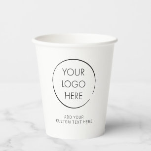 Basic Logo Custom, Business or Marketing Paper Cups