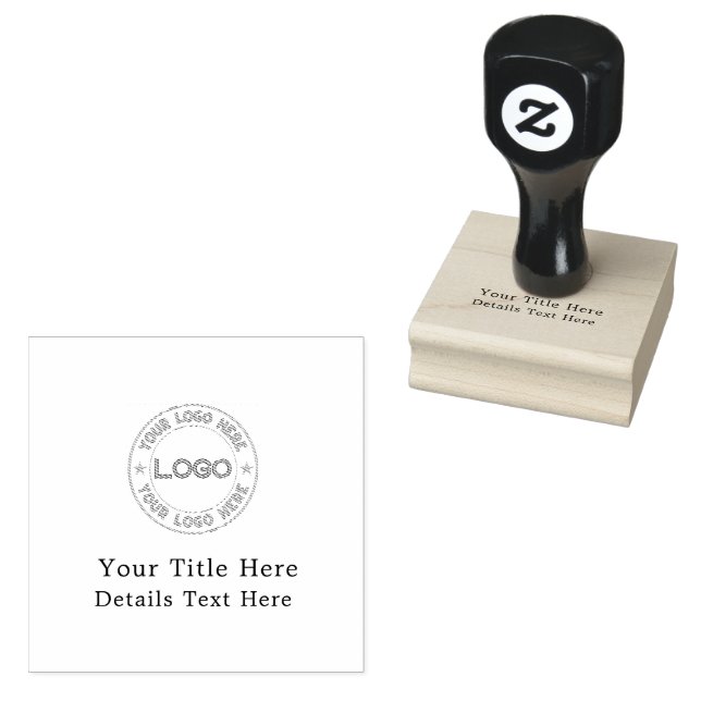 Basic Logo Custom Rubber Stamp (Stamped)