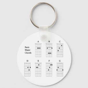 Basic Major Chords Keychain