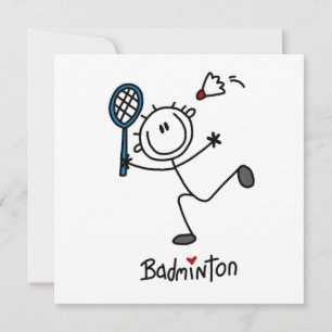Basic Male Stick Figure Badminton