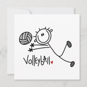 Basic Male Stick Figure Volleyball