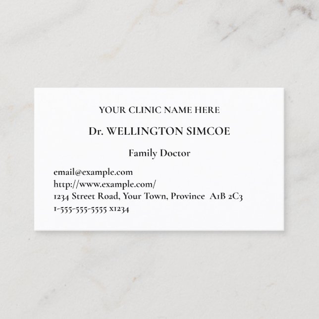 Basic, Minimal Business Card (Front)