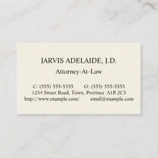 Basic, Minimal, & Plain Business Card