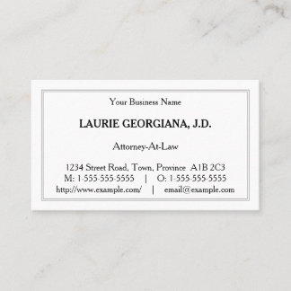 Basic, Minimalist Business Card