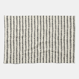 Basic minimalist lines simple curly wavy stroke kitchen towel