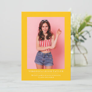 BASIC MINIMALIST PHOTO GRADUATION ANNOUNCEMENT