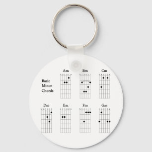 Basic Minor Chords Keychain