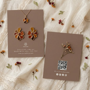 Basic Mocha Brown Jewellery Display Logo TMF26 Business Card