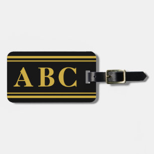 Basic Monogram (Gold) Luggage Tag