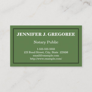 Basic Notary Public Business Card