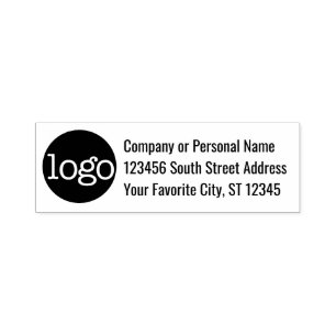 Basic Office Business Address Label logo classic Self-inking Stamp