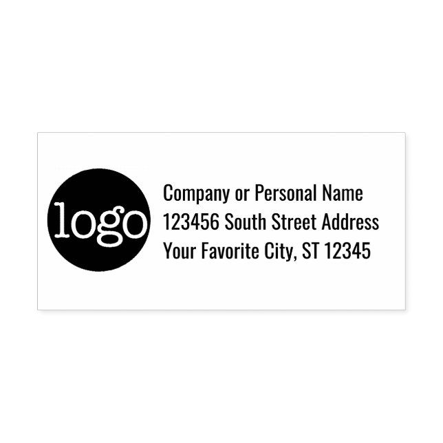 Basic Office Business Address Label logo classic Self-inking Stamp (Design)