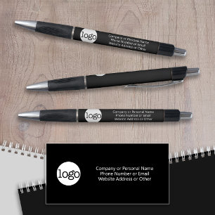 Basic Office Business Logo Text CAN EDIT black Pen