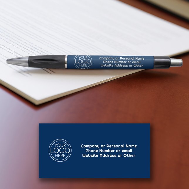 Basic Office Business Logo & Text CAN EDIT COLOR Pen (Custom logo pens - Personalized Promotional products)