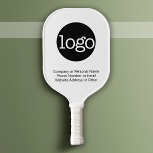 Basic Office Business Logo & Text CAN EDIT colours Pickleball Paddle