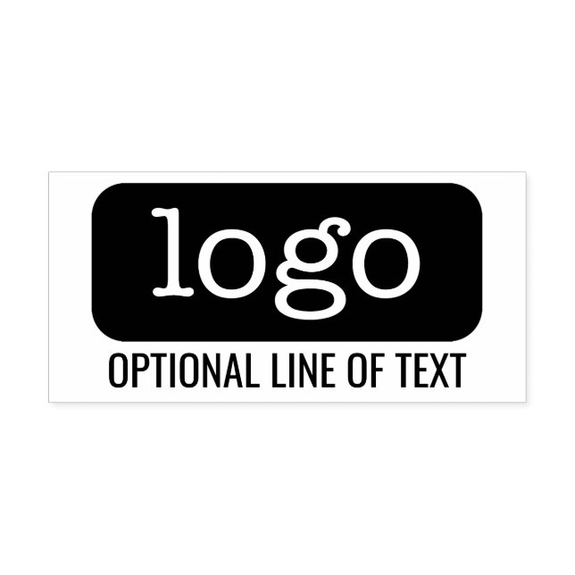 Basic Office or Business Address Label with logo S Self-inking Stamp (Design)