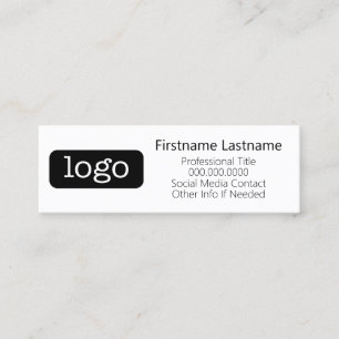 Basic Office or Business Logo Contact Information Mini Business Card