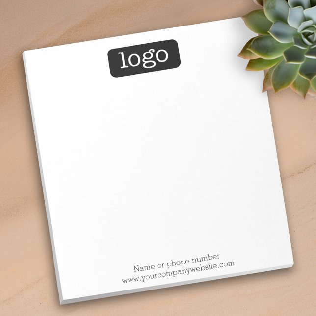 Basic Office or Business Logo or photo Notepad (Insert your logo for a professional office notepad.)
