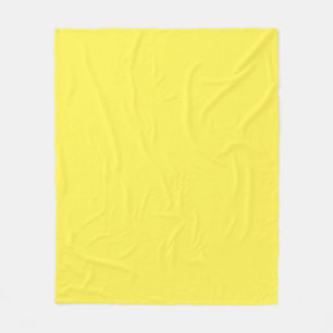 Basic One Colour Lemon Yellow Fleece Blanket