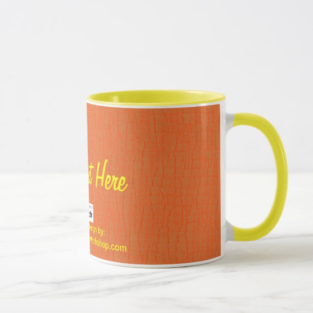Basic Orange, Your Text Here Mug (Right)