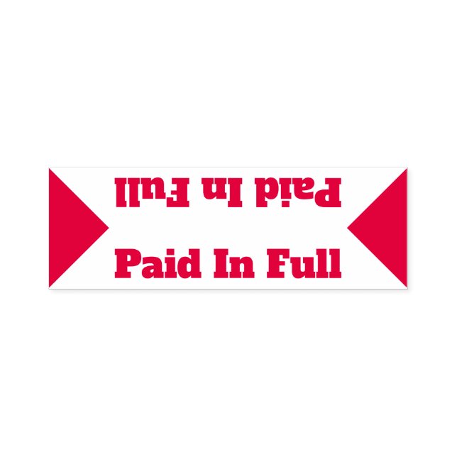 Basic "Paid In Full" Rubber Stamp (Design)