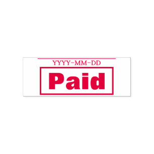 Basic "Paid" Rubber Stamp