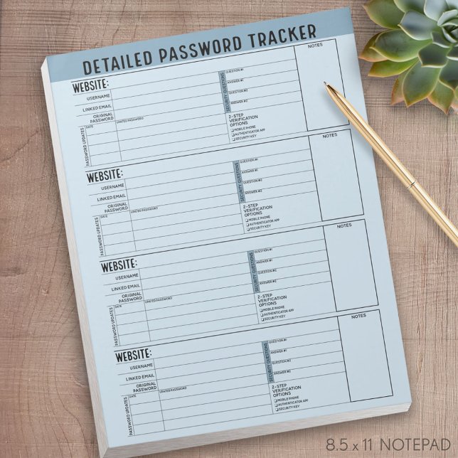Basic Password Tracker with Username Notepad (Creator Uploaded)