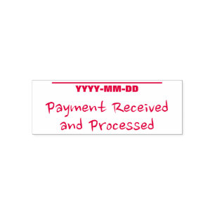 Basic "Payment Received and Processed" Self-inking Stamp
