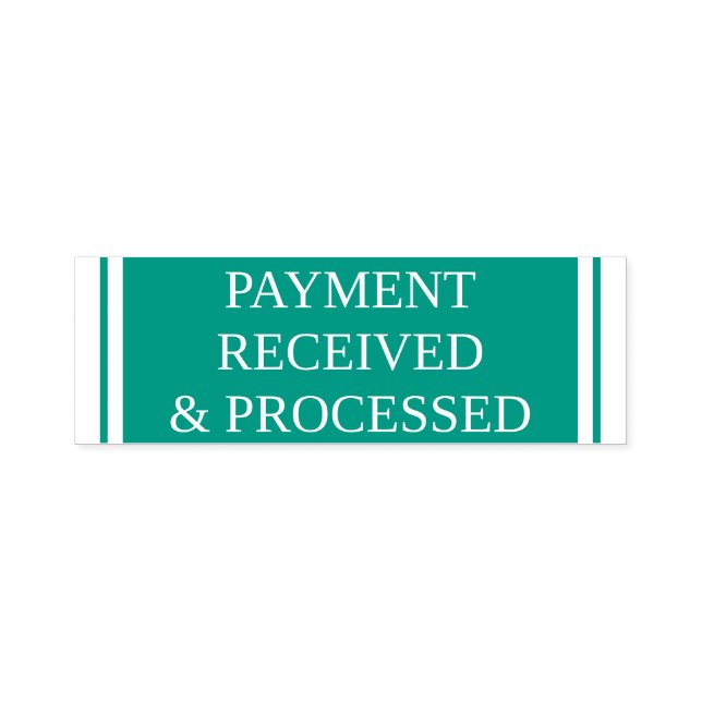 Basic "PAYMENT RECEIVED & PROCESSED" Rubber Stamp (Design)