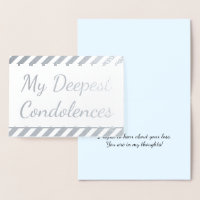 Basic, Personalized "My Deepest Condolences" Card