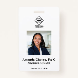 Basic Photo Logo Employee Name Badge