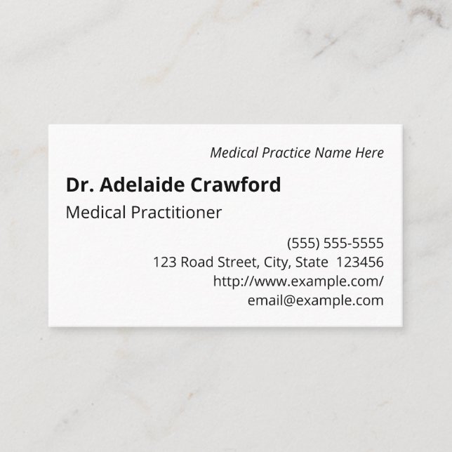 Basic, Plain & Minimal Business Card (Front)