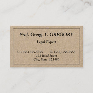 Basic, Plain Professional Business Card