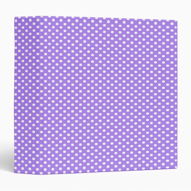 Basic Polka Dots Purple 3 Binder (Front/Spine)