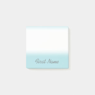 Basic Powder Blue Background w/ Dim Gray Name Post-it Notes