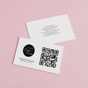 Basic Professional Company Logo QR Code Business Card