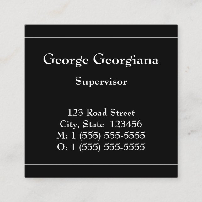 Basic Professional Profile Card (Front)